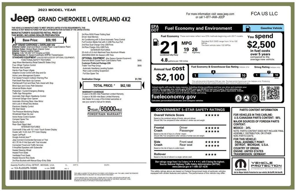 jeep grand cherokee l 2023 1C4RJJDG2P8745989 image jeep grand cherokee l 2023 1C4RJJDG2P8745989 image